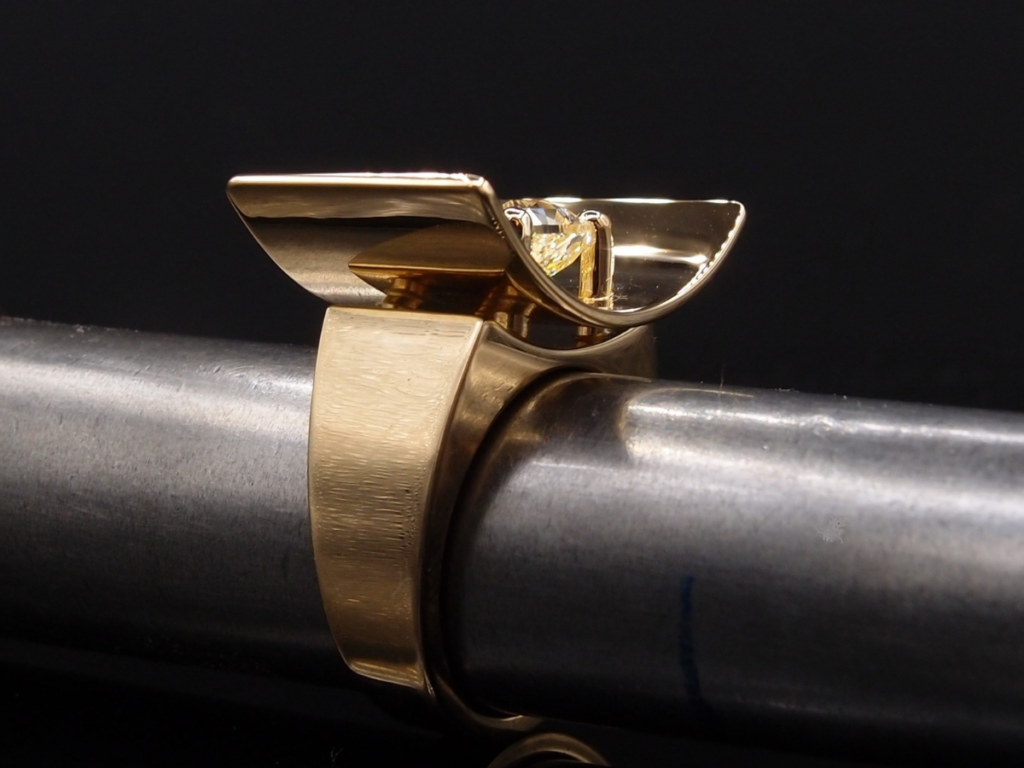 bague or jaune Miroir Van Hoye diamant