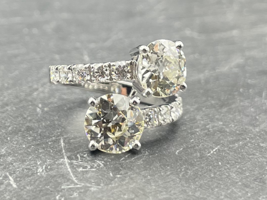 Bague Toi & Moi diamants blanc