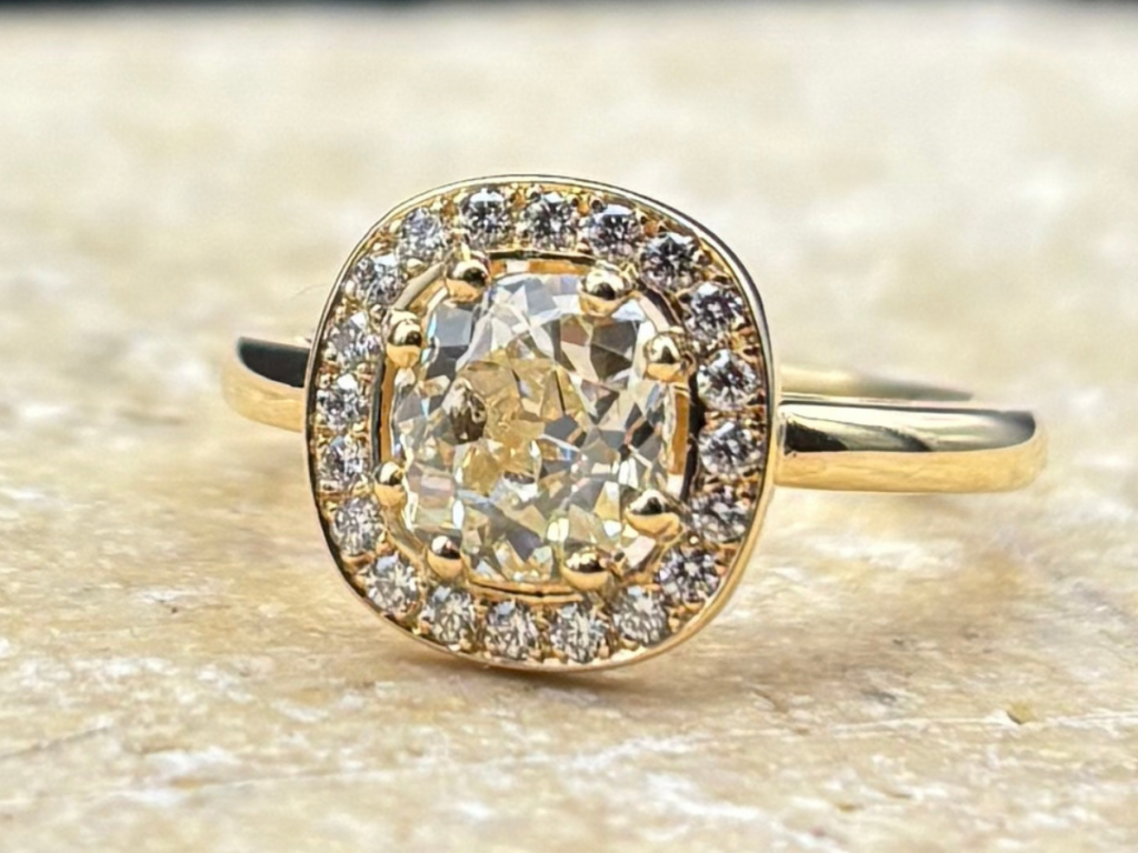 bague Van Hoye or jaune diamants