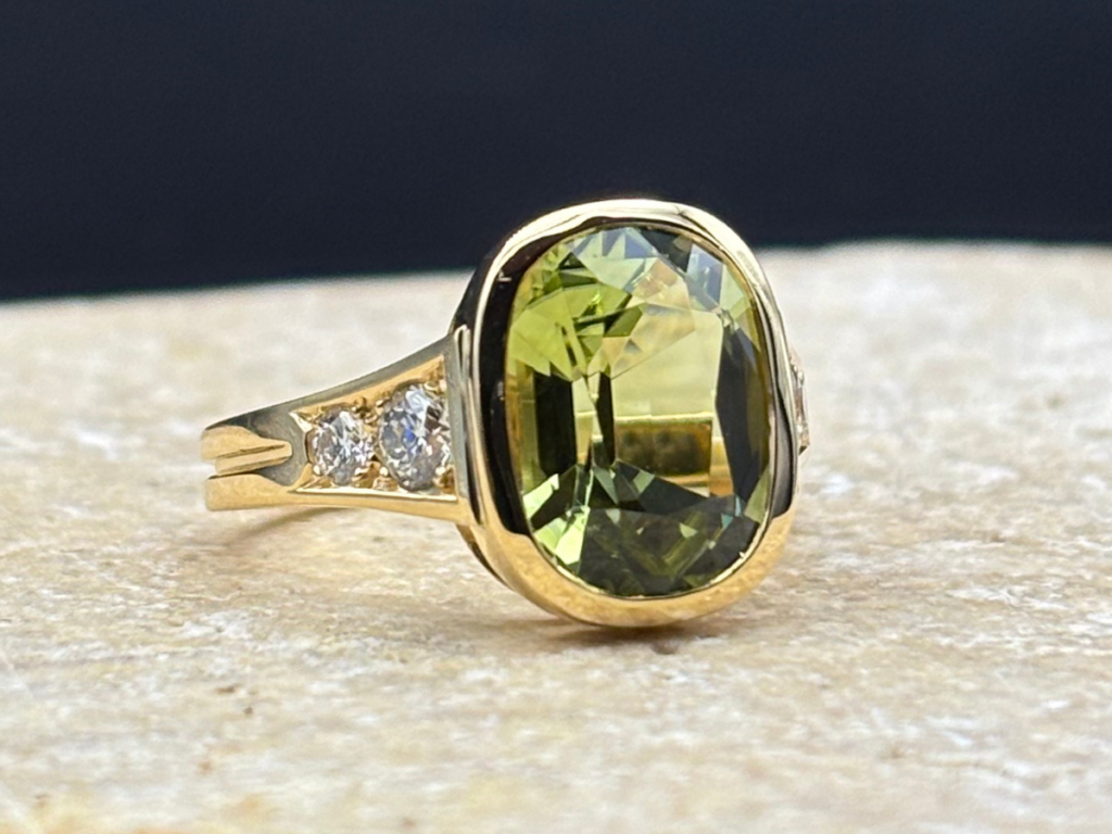 bague toutmaline verte 5 carats