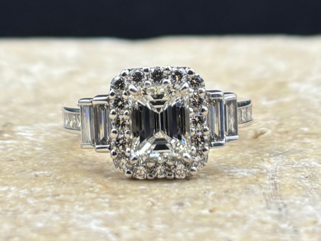 bague or blanc diamants