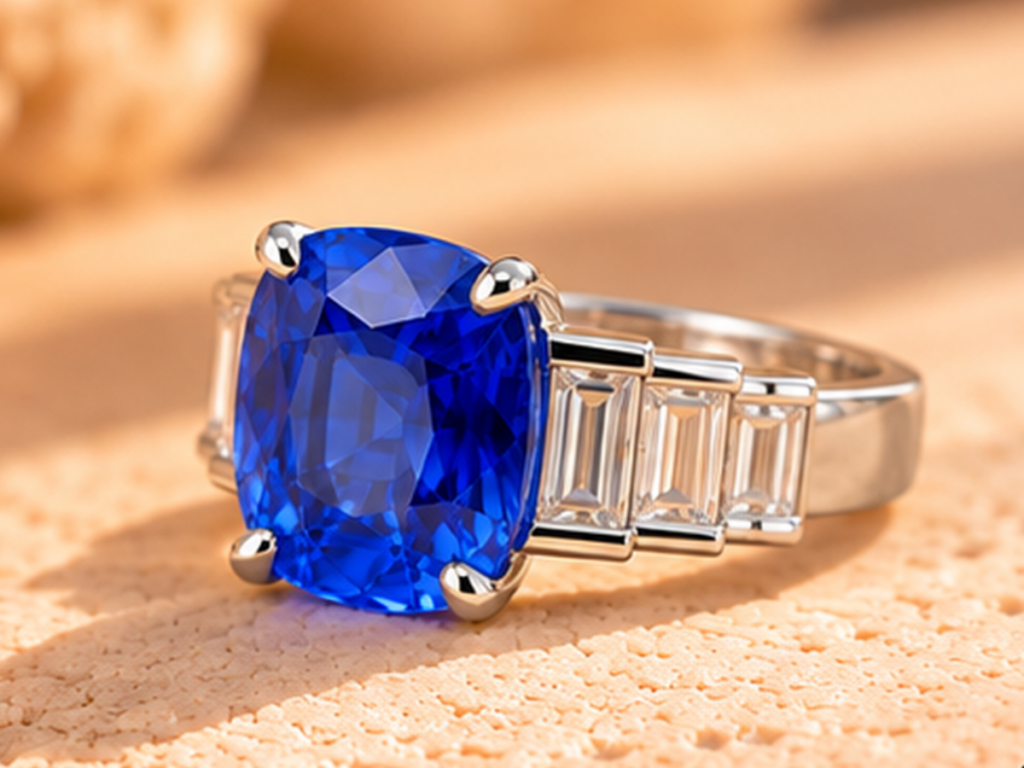 Bague saphir et diamants